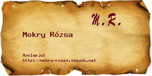 Mokry Rózsa névjegykártya