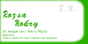 rozsa mokry business card